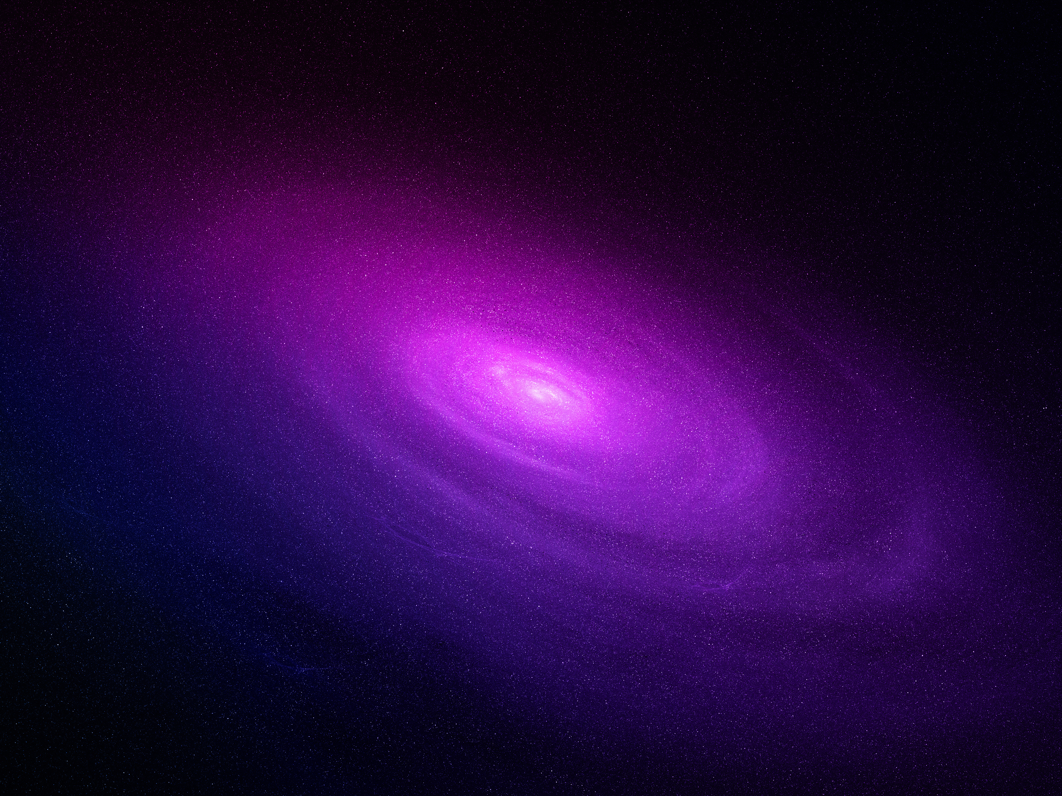 Colorful purple spiral galaxy in space